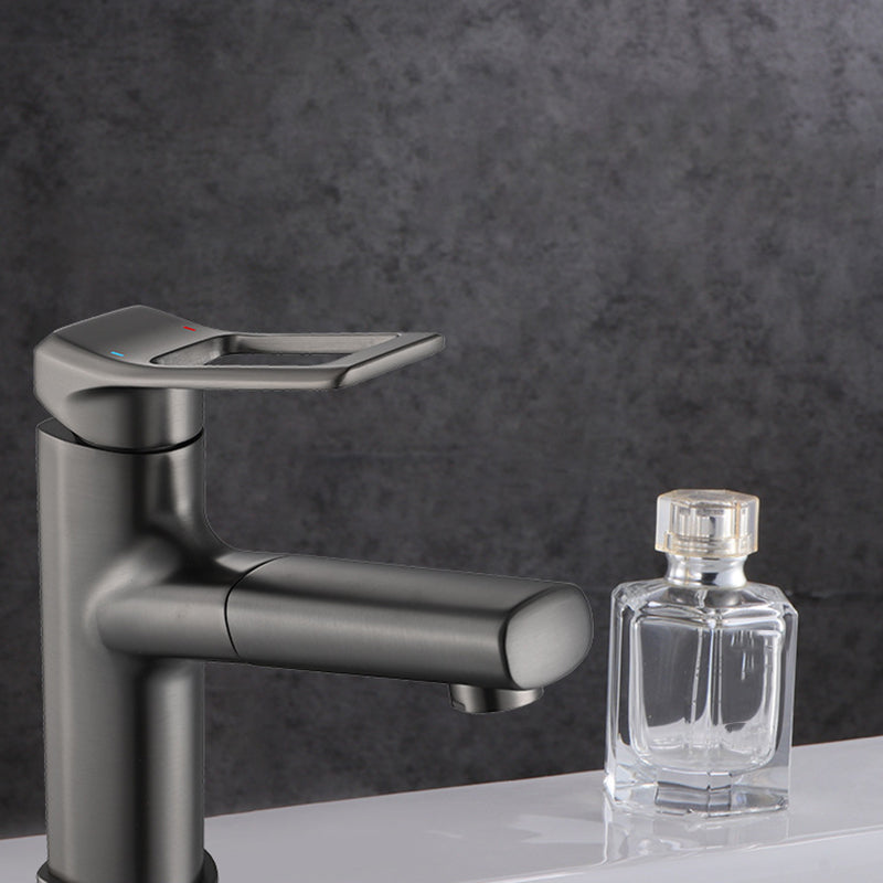 Contemporary Vessel Faucet Copper Single Handle Low Arc Vessel Faucet for Bathroom