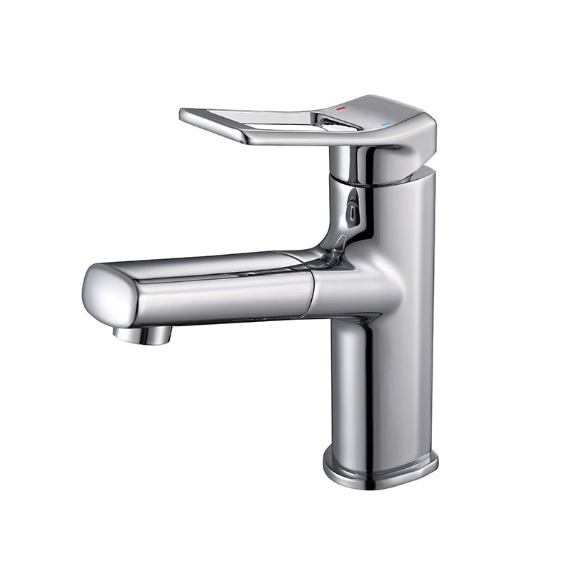 Contemporary Vessel Faucet Copper Single Handle Low Arc Vessel Faucet for Bathroom
