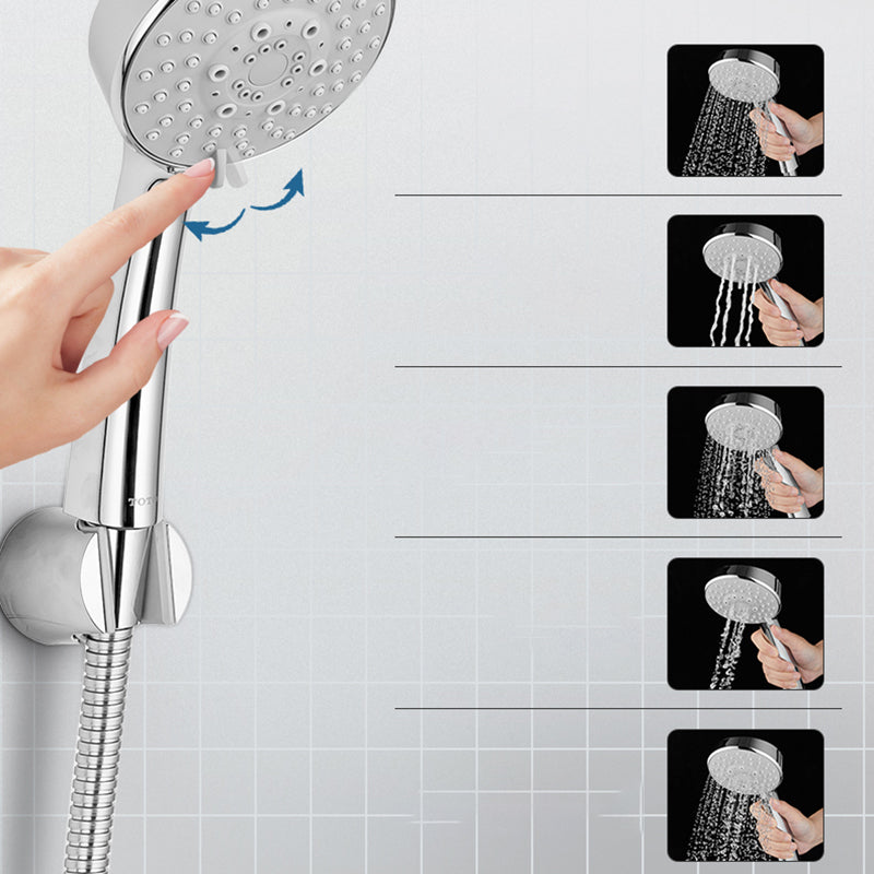 Contemporary Shower Head Round Handheld Shower Head in Bathroom