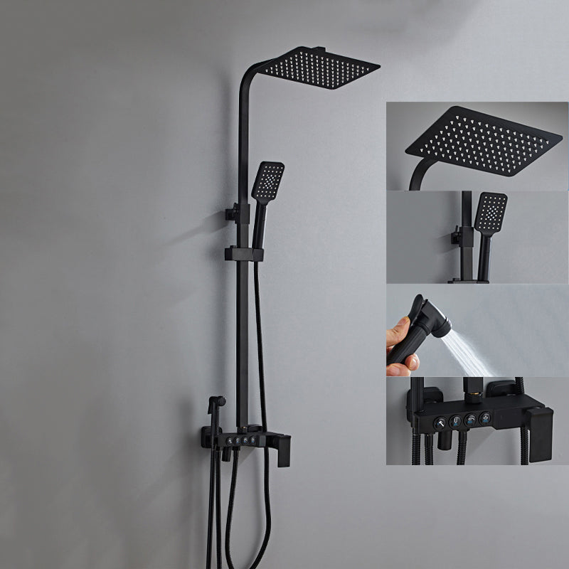 Adjustable Spray Pattern Shower Combo Metal Shower Faucet  Arm Shower Head