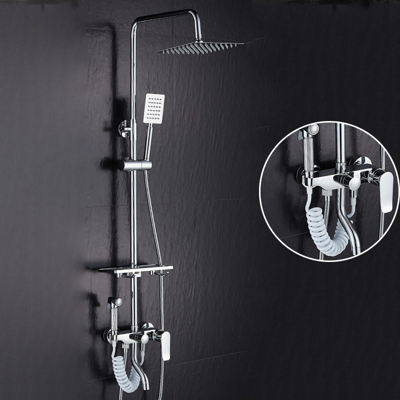 Modern Adjustable Swivel Shower Metal Shower Head Shower Faucet on Wall
