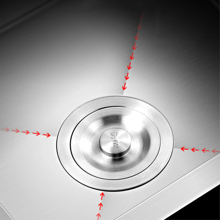 Classic Kitchen Sink Stainless Steel Corrosion Resistant Kitchen Sink with Basket Strainer