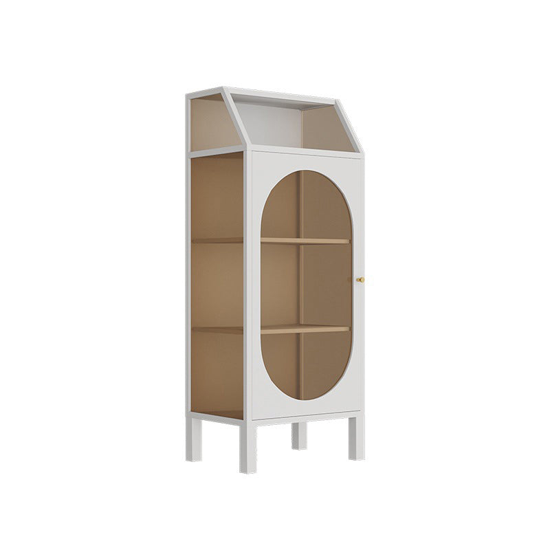 Modern Glass Door Storage Cabinet Multi-shelf Display Buffet Cabinet for Dining Room