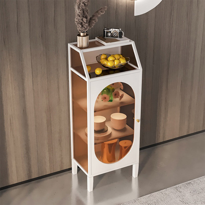 Modern Glass Door Storage Cabinet Multi-shelf Display Buffet Cabinet for Dining Room