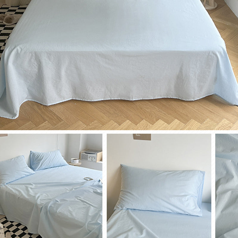 Solid Color Bed Sheet Set Standard Deep Pocket Sheet 1 and 3 Piece