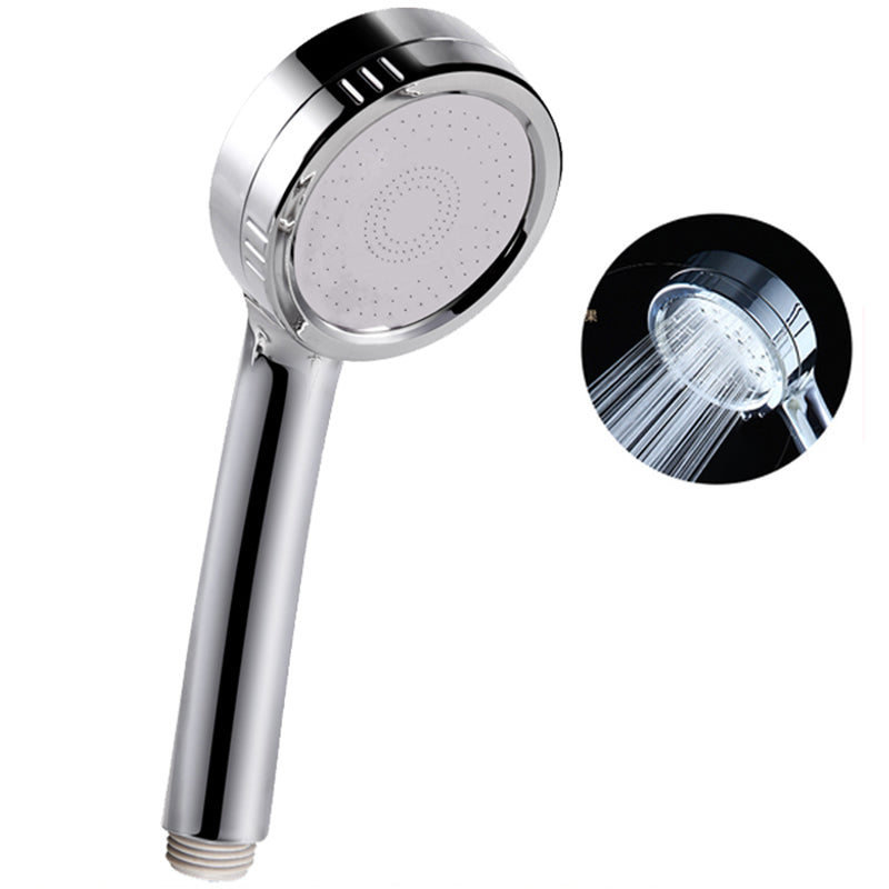 Modern Handheld Shower Head 5-Spray Patterns Chrome Round Wall-Mount Shower Head