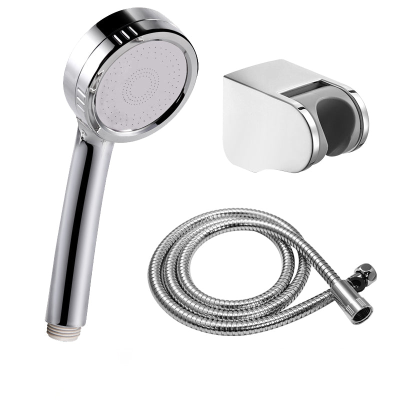 Modern Handheld Shower Head 5-Spray Patterns Chrome Round Wall-Mount Shower Head