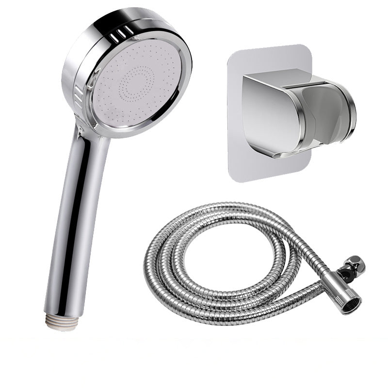 Modern Handheld Shower Head 5-Spray Patterns Chrome Round Wall-Mount Shower Head