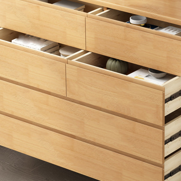 Traditional Storage Chest Solid Wood Storage Chest Dresser with 6 Drawers