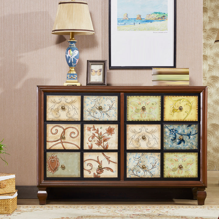 Traditional Storage Chest Solid Wood Storage Chest Dresser with 3/5/6 Drawers