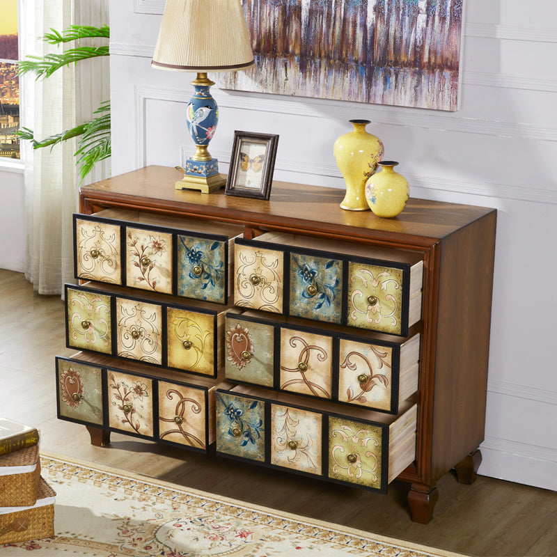 Traditional Storage Chest Solid Wood Storage Chest Dresser with 3/5/6 Drawers