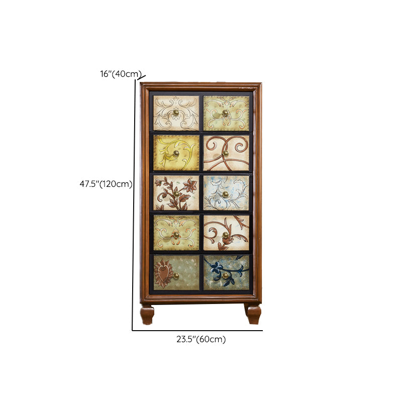 Traditional Storage Chest Solid Wood Storage Chest Dresser with 3/5/6 Drawers