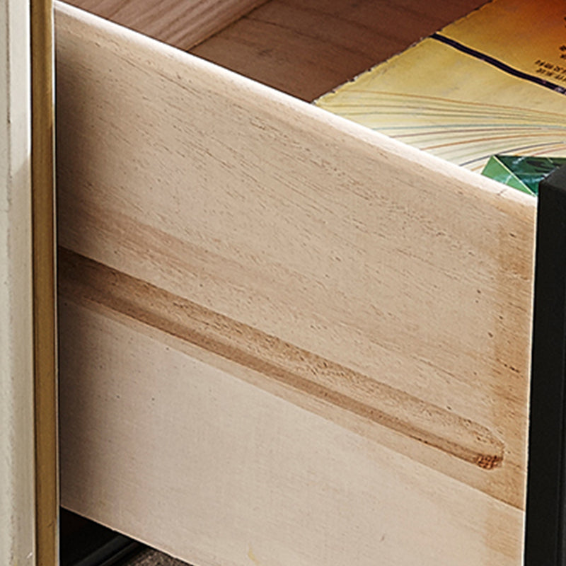 American Traditional Wooden Storage Chest Home Vertical Chest with Drawers