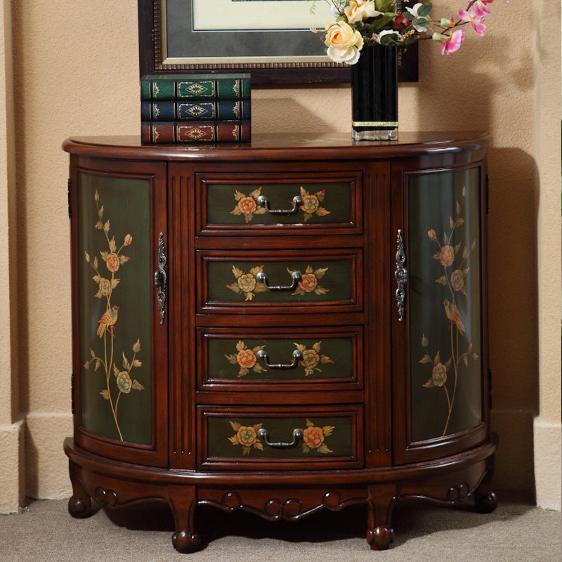 Traditional Storage Chest Manufactured Wood Dresser with 4 Drawers