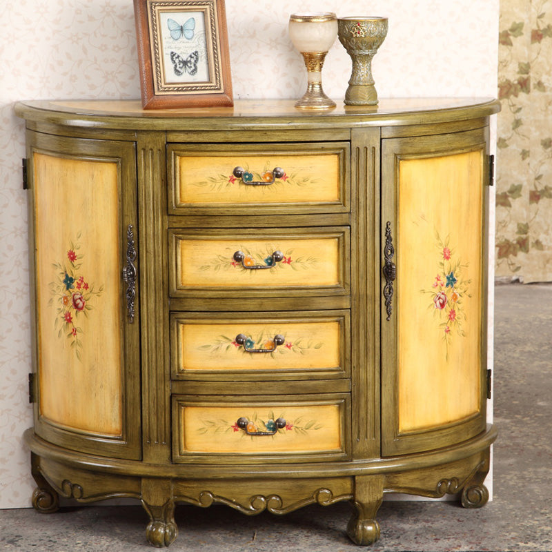 Traditional Storage Chest Manufactured Wood Dresser with 4 Drawers