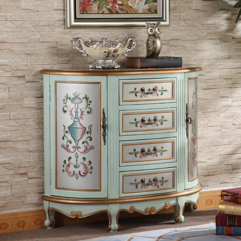 Traditional Storage Chest Manufactured Wood Dresser with 4 Drawers