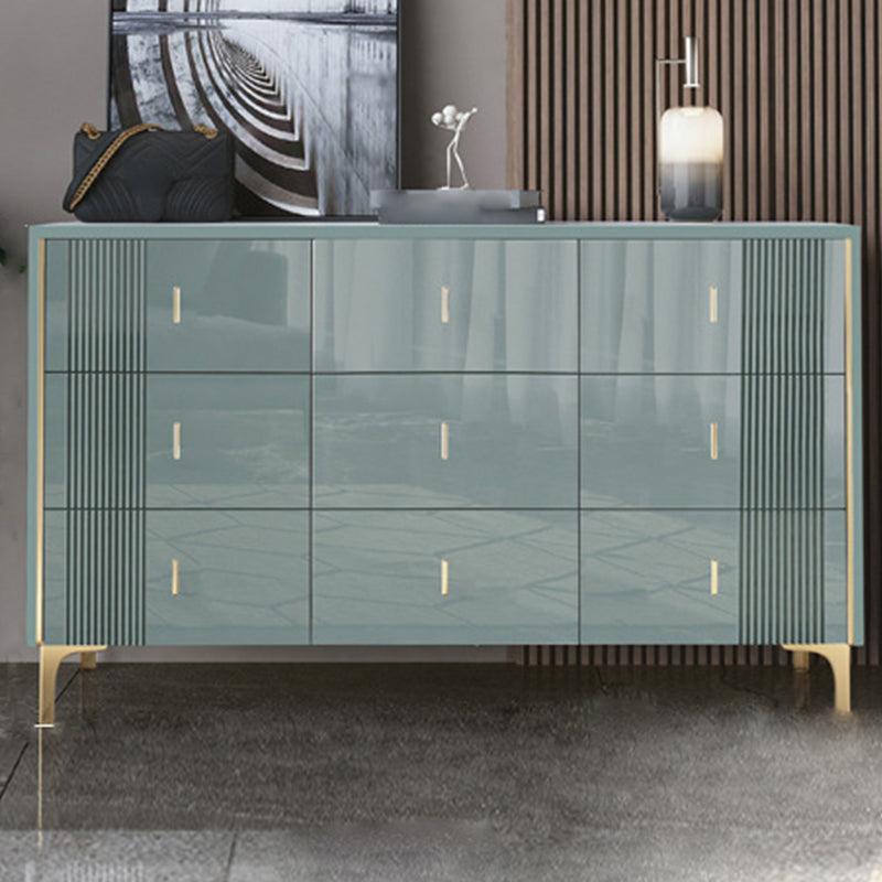 Glam Horizontal Stone Storage Chest Bedroom Chest with Drawers