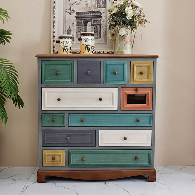 Coastal Chest Dresser Solid Wood Dresser with 8/10/12 Drawers