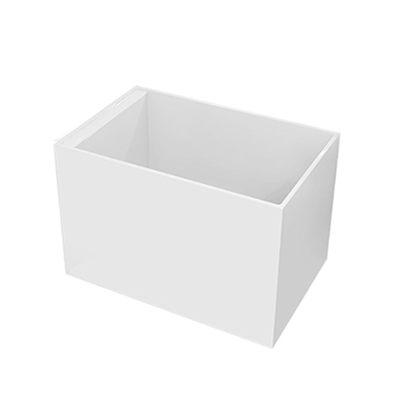 Modern Acrylic White Bathtub Rectangle Back to Wall with Drain Bath Tub