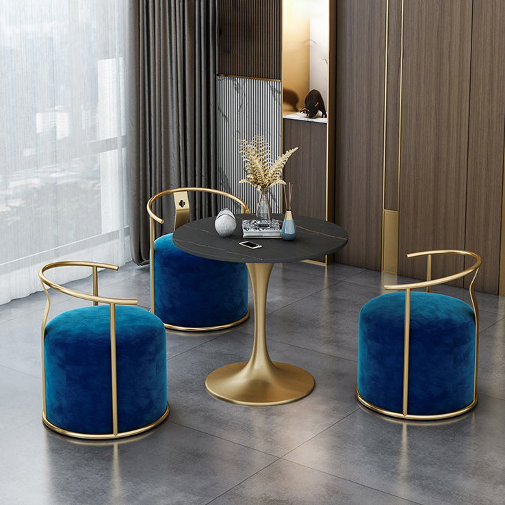 Glossy Black Dinette Set for Home 1/2/4/5 Pieces Glam Dining Table Set