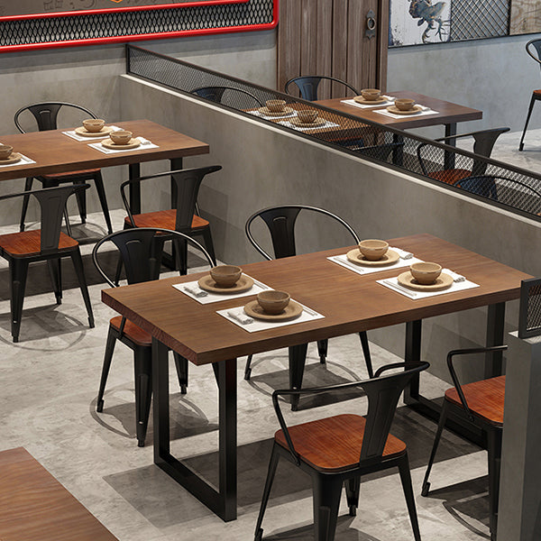 Industrial 1/2/3/5 Pieces Dining Set Rectangle Wood Dining Table for Dining Room