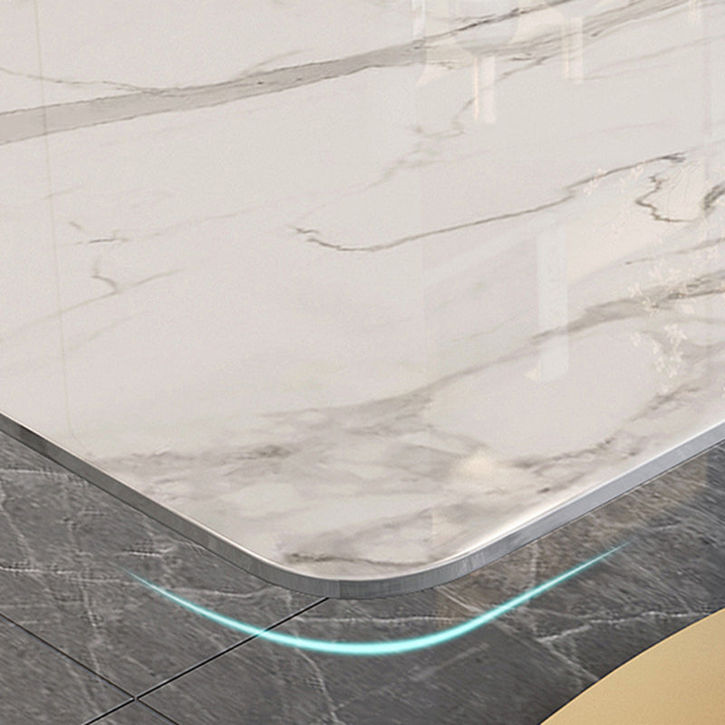 Nordic 1/5/7 Pieces Dining Set Rectangle Stone Dining Table Set for Living Room