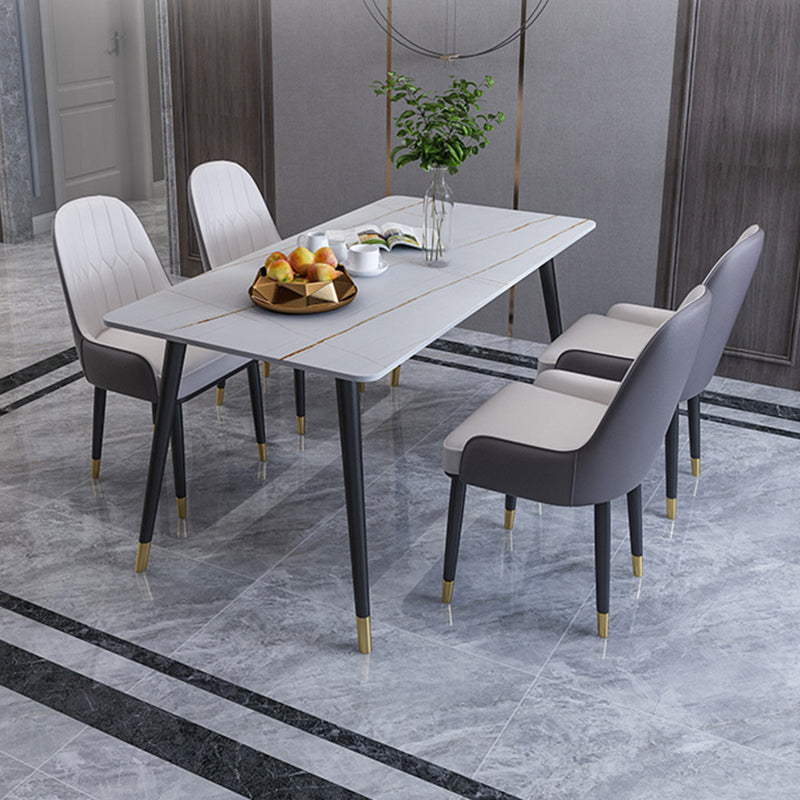 Modern 1/2/5/6/7 Pieces Dining Set Rectangle Stone Dining Table for Dining Room