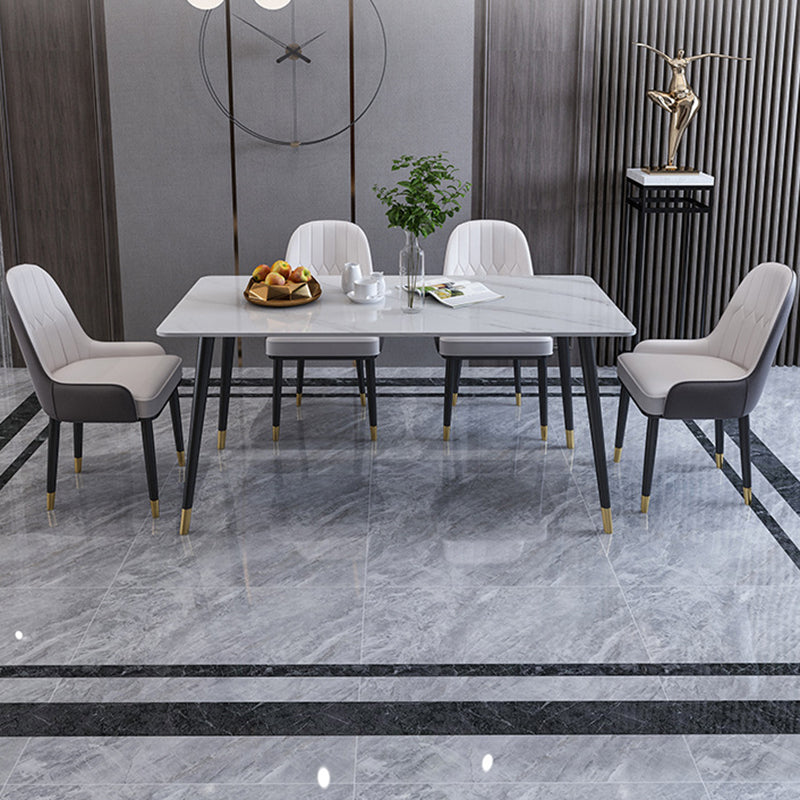 Modern 1/2/5/6/7 Pieces Dining Set Rectangle Stone Dining Table for Dining Room