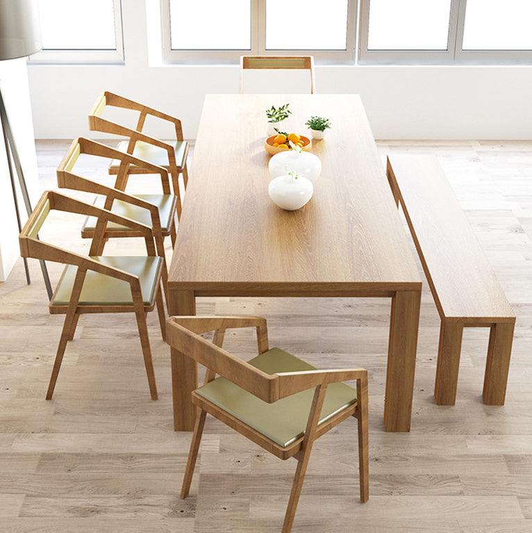 Modern 1/2/3/6/7 Pieces Dining Set Rectangle Wood Dining Table for Dining Room