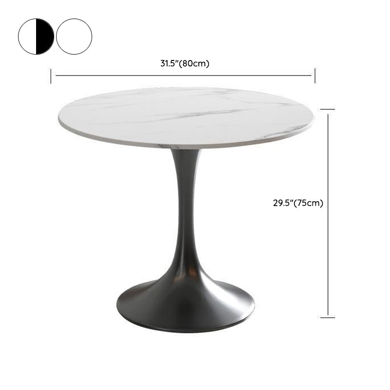 Modern Dinette Set with Metal Chairs 1/2/4/5 Pieces Glossy White Dining Table Set