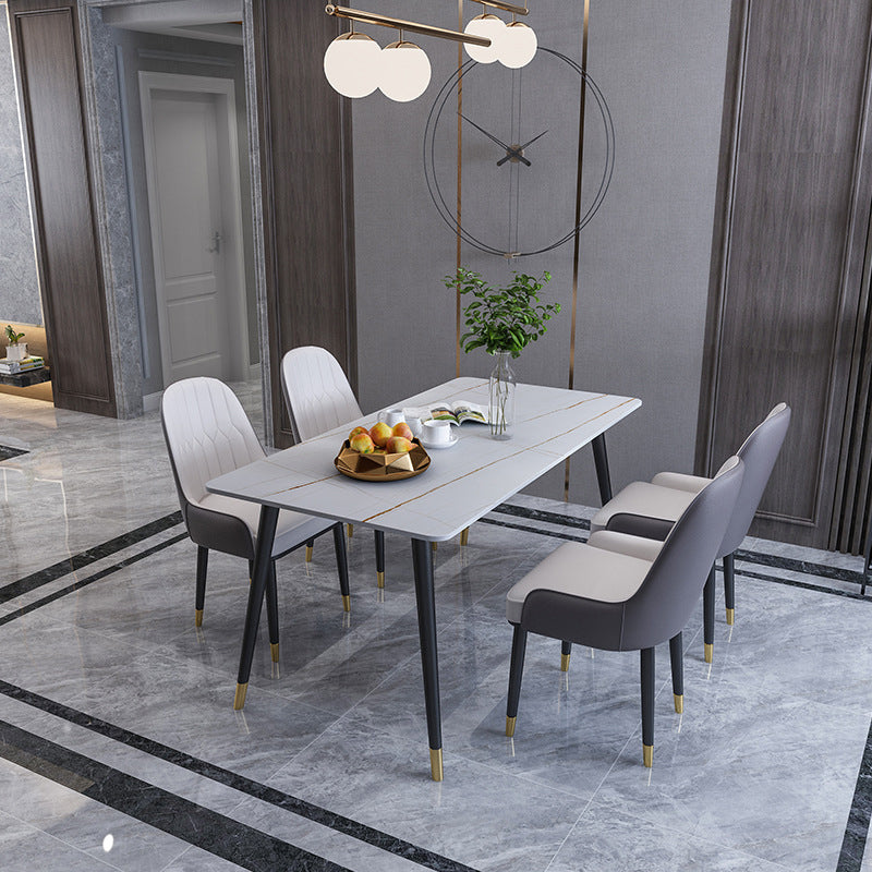 Modern 1/2/5/6/7 Pieces Dining Set Rectangle Stone Dining Table for Dining Room Cafe