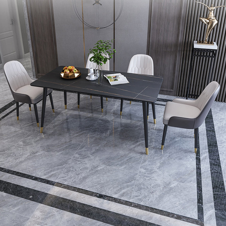 Modern 1/2/5/6/7 Pieces Dining Set Rectangle Stone Dining Table for Dining Room Cafe