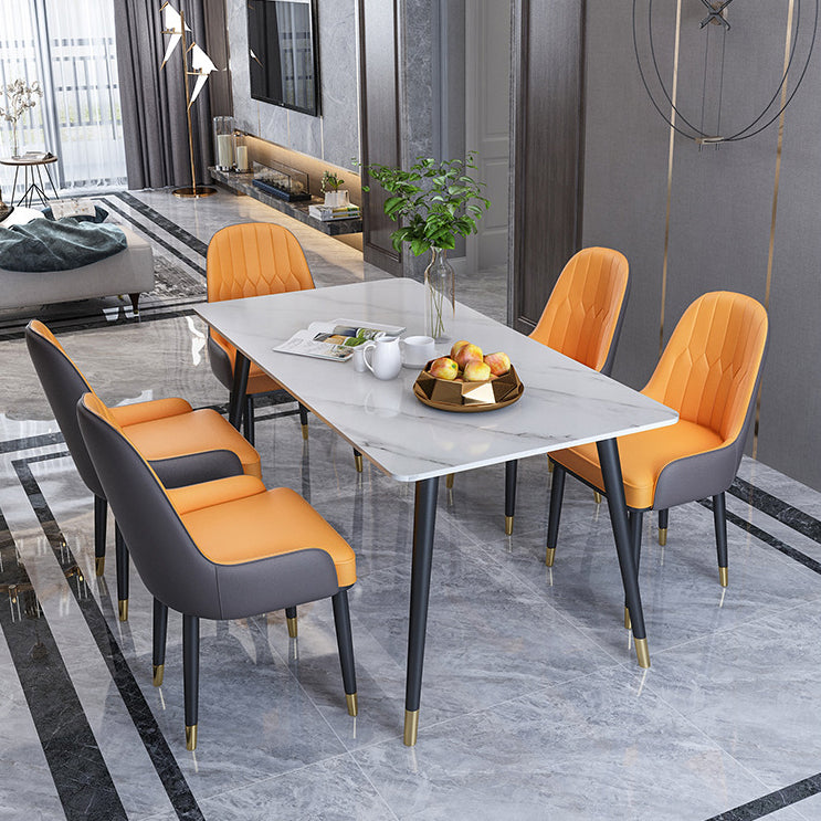 Modern 1/2/5/6/7 Pieces Dining Set Rectangle Stone Dining Table for Dining Room Cafe