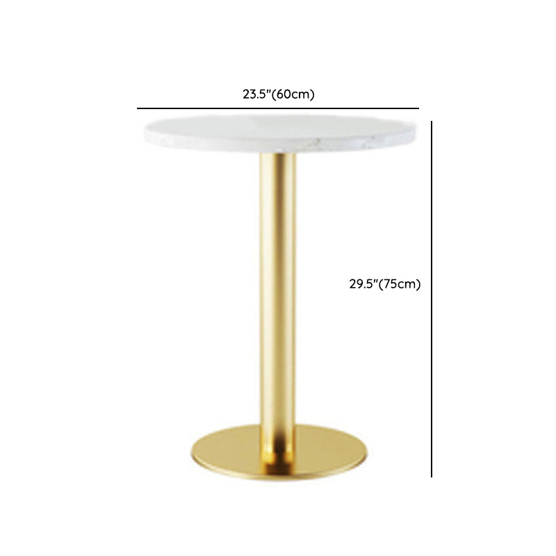 Glam Dinette Set for Home 1/2/3/5 Pieces White Dining Table Set with Metal Chairs