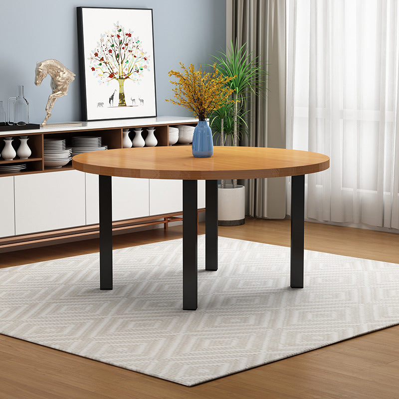 Solid Wood Round Dining Table Set 1/2/5 Pieces Dinette Set for Home