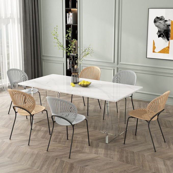 Modern 1/2/5/7 Pieces Dining Set Rectangle Stone Dining Table for Cafe