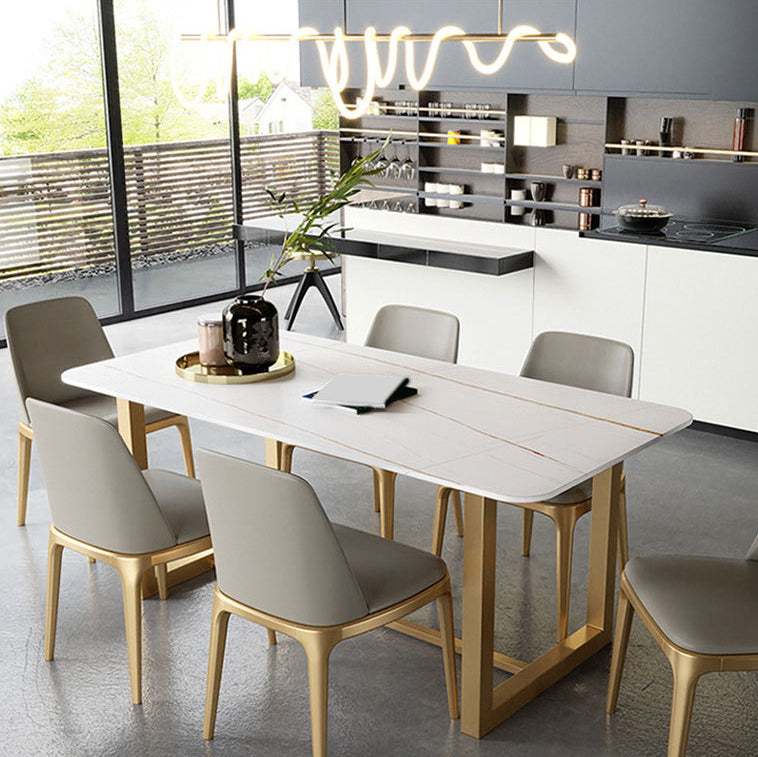 Glam Stone Dining Table Set for Home 1/2/5/7 Pieces Dinette Set