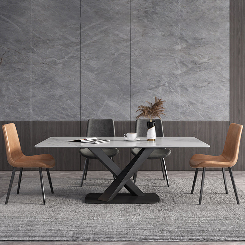 Rectangle Dining Table Set 1/2/4/5/6/7 Pieces Metal Dinette Set for Home