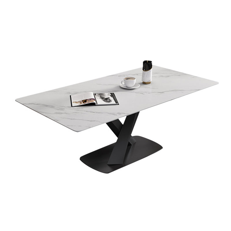 Rectangle Dining Table Set 1/2/4/5/6/7 Pieces Metal Dinette Set for Home