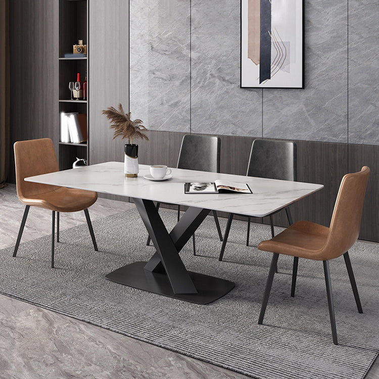 Rectangle Dining Table Set 1/2/4/5/6/7 Pieces Metal Dinette Set for Home