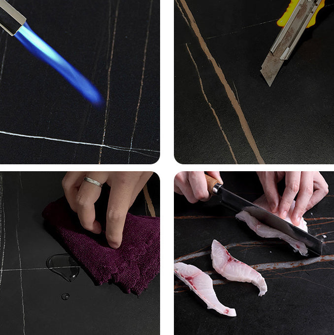 Glam Dinette Set with Faux Leather Chairs 1/4/5/7 Pieces Dining Table Set