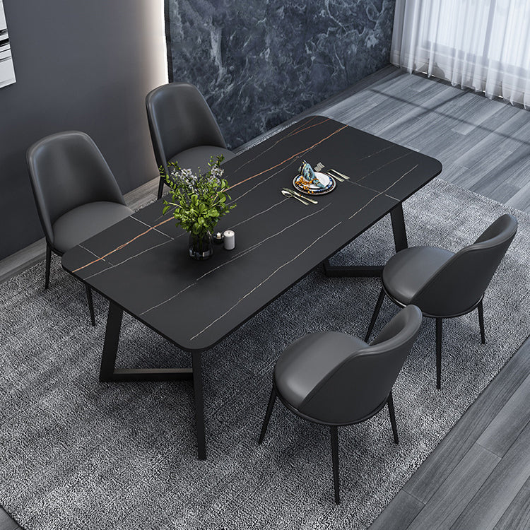 Glam Dinette Set with Faux Leather Chairs 1/4/5/7 Pieces Dining Table Set