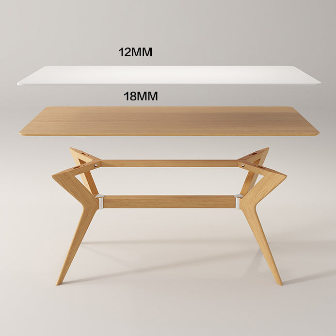 Stone Top Dining Table Set with Wooden Frame 1/4/5/7 Pieces Modern Dinette Set for Home