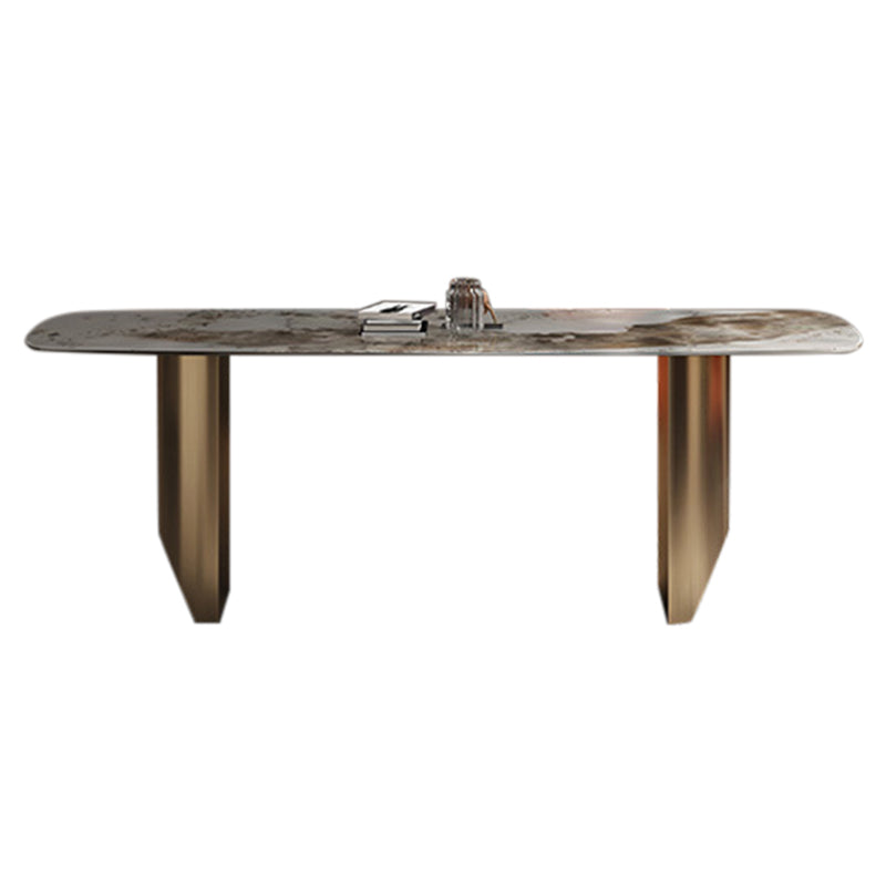 Contemporary Dining Set 1/2/5/7 Pieces Glossy White Stone Dining Table Set