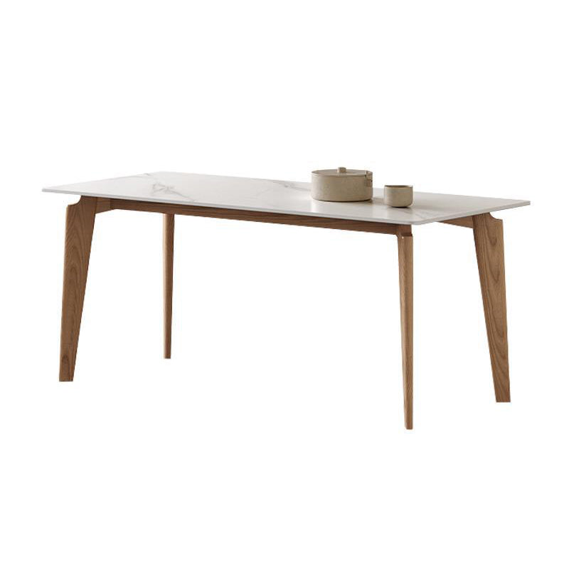 Modern Stone Top Dining Set 1/2/3/4 Pieces Dining Table Set with Leather Chairs