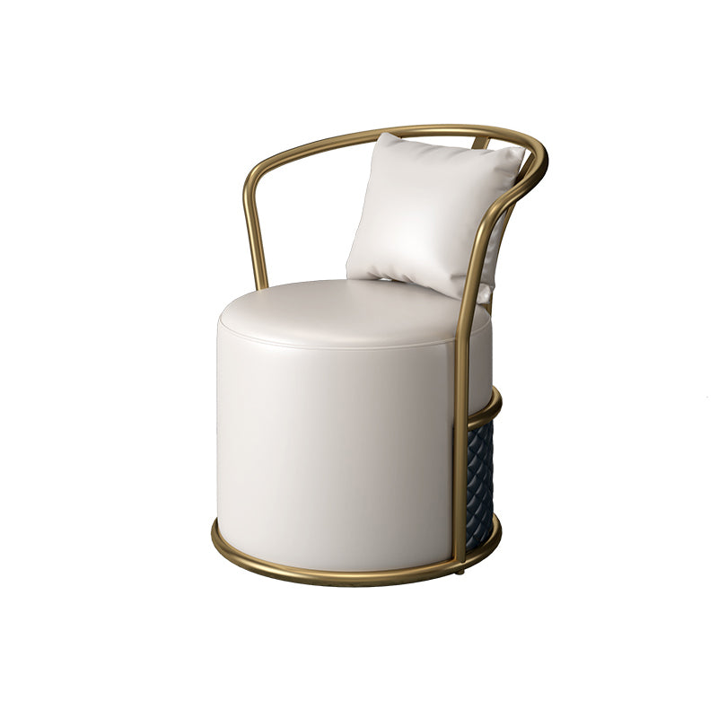 Glam Dinette Set with Leather Chairs 1/4/5 Pieces Glossy White Stone Dining Table Set