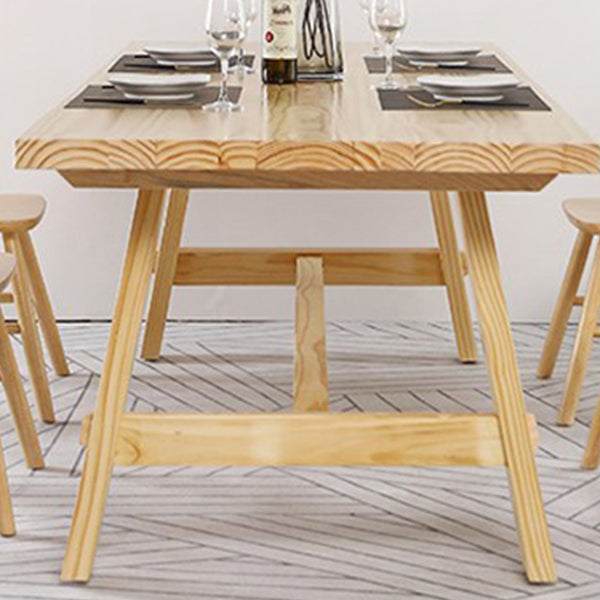 Modern Dining Set 1/3/5/6 Pcs Solid Wood Dining Table and Chairs