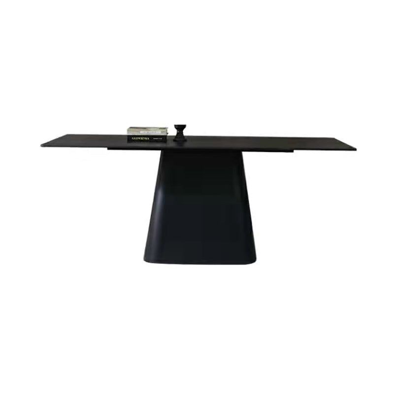 Modern Dining Set 1/4/5/7 Pcs Black Rectangle Dining Table with Upholstered Chairs