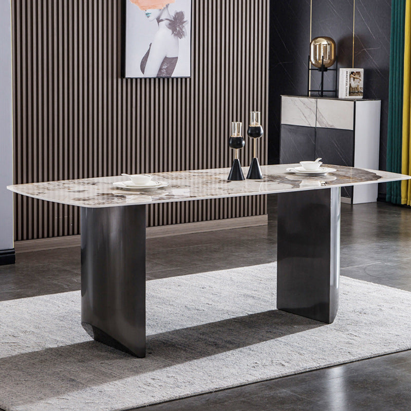 Glam Style Dinette Set for Home 1/2/3/5/6 Pieces Glossy White Dining Table Set