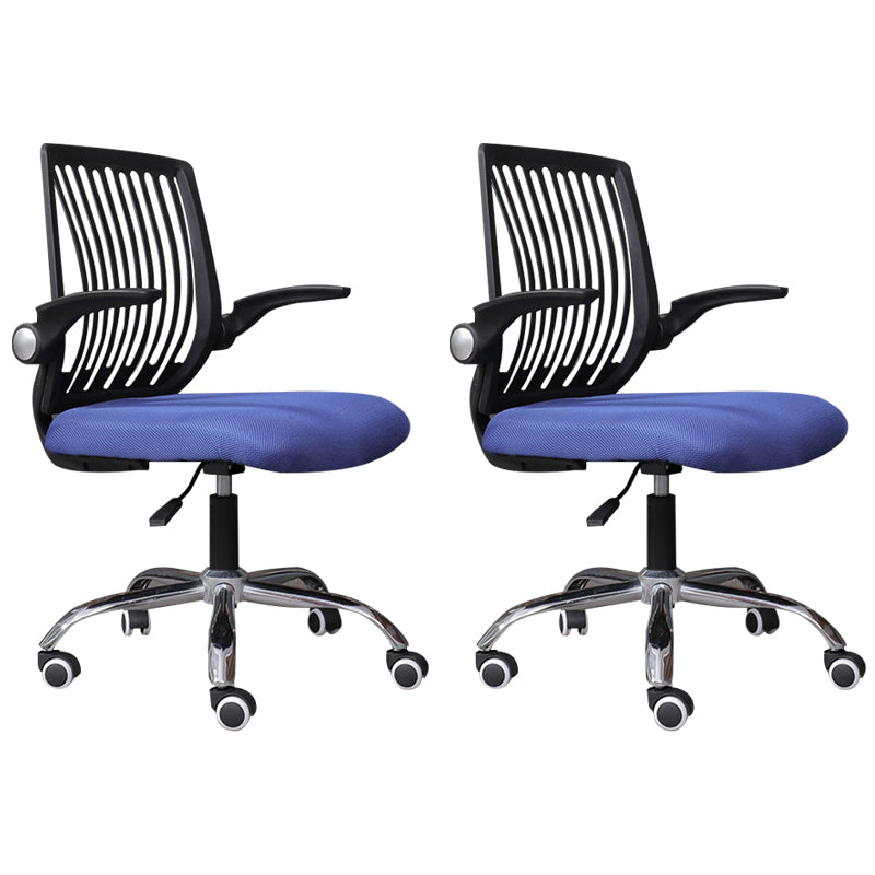 Modern Desk Chair Nylon Computer Chair Mid-Back Chair with Wheels